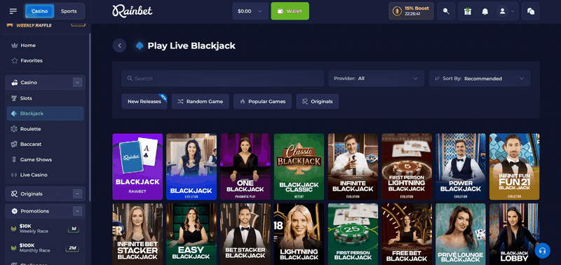 Rainbet Casino site
